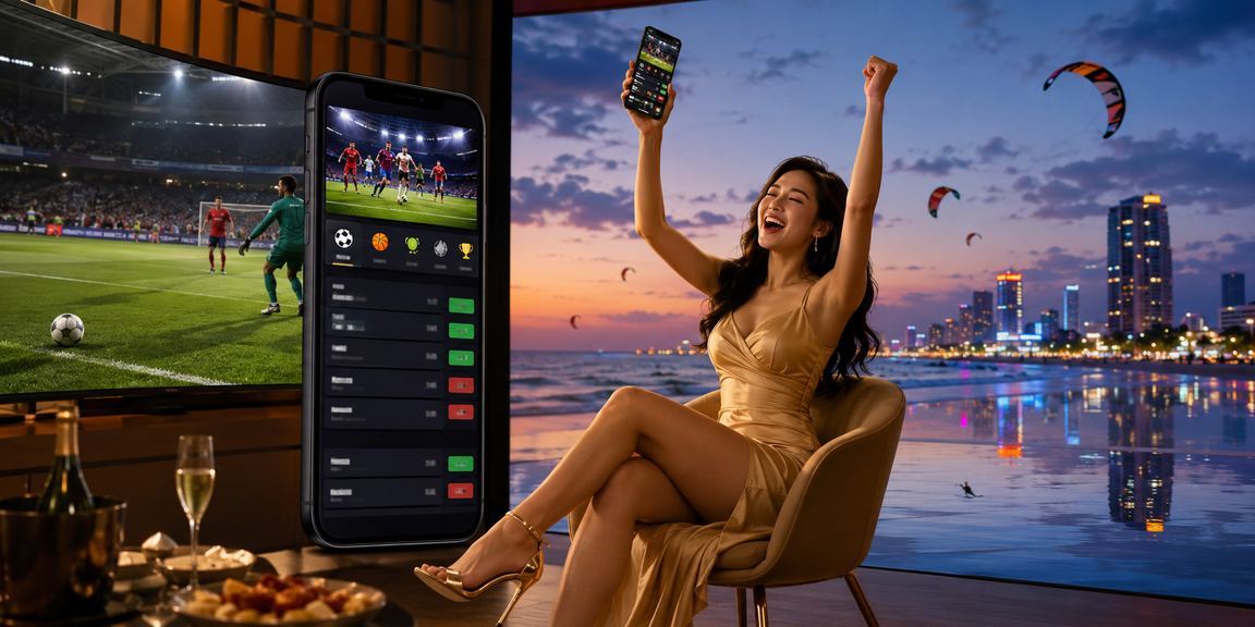 Người chơi cá cược thể thao tại Mũi Né trong trang phục hiện đại